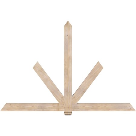 Ekena Millwork Kennewick Smooth Timber Gable Bracket, Douglas Fir, 96"W x 64"H x 3 1/2"D x 5 1/2"F, 16/12 Pitch GBW096X64X0406KEN00SDF